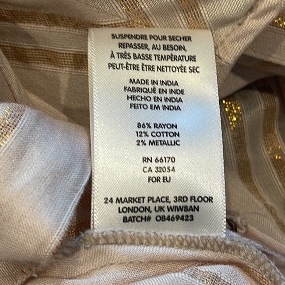 Urban Outfitters Kimchi Blue Gold Thistle Sparkle Metallic Wrap Maxi Dress 6 - Picture 11 of 13